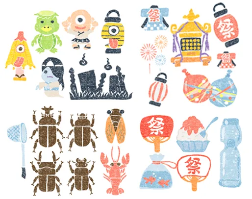 8月といえばイラスト無料素材