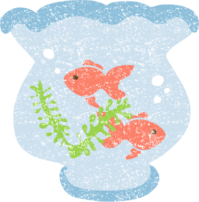 金魚鉢イラスト無料かわいい