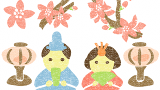 かわいいひなまつりイラスト無料素材
