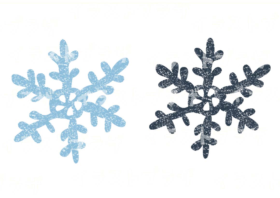 手描き雪の結晶イラストの簡単な描き方