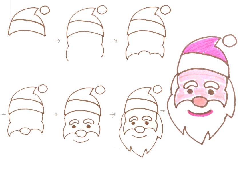 手描きクリスマスイラストの簡単な描き方