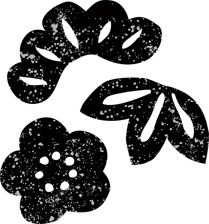 お正月シルエット白黒無料イラスト