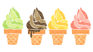 かわいいソフトクリームイラスト無料素材