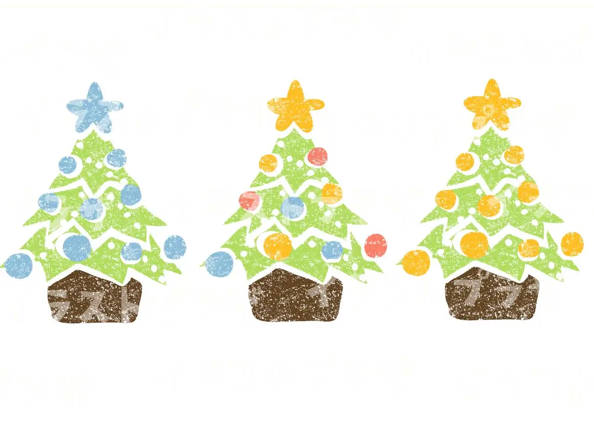 クリスマスツリー無料イラスト素材