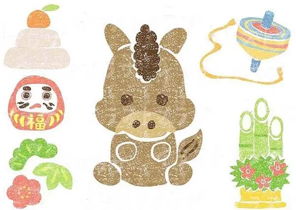 干支の午年イラスト無料素材